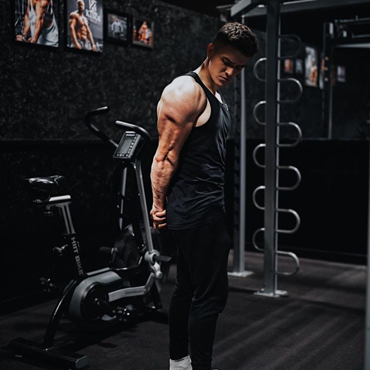 Professional gym interior with strength equipment